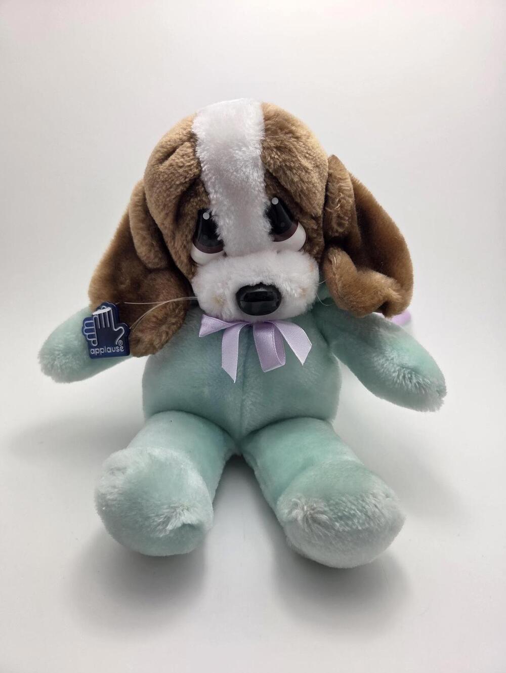 Applause Sad Sam Honey Easter Green Bunny Basset Hound Sad Eyes (8 inch)